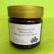 Heidelbeeren,Blütenpollen mit Gelee Royale in Honig 250g